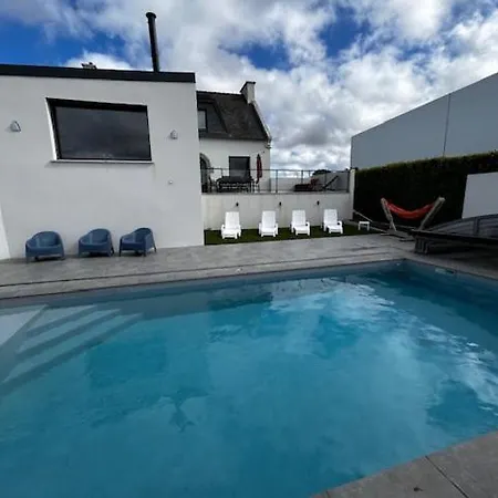 빌라 Entre Terre Et 12 Personnes Espace Piscine Chauffee 랑디비시오